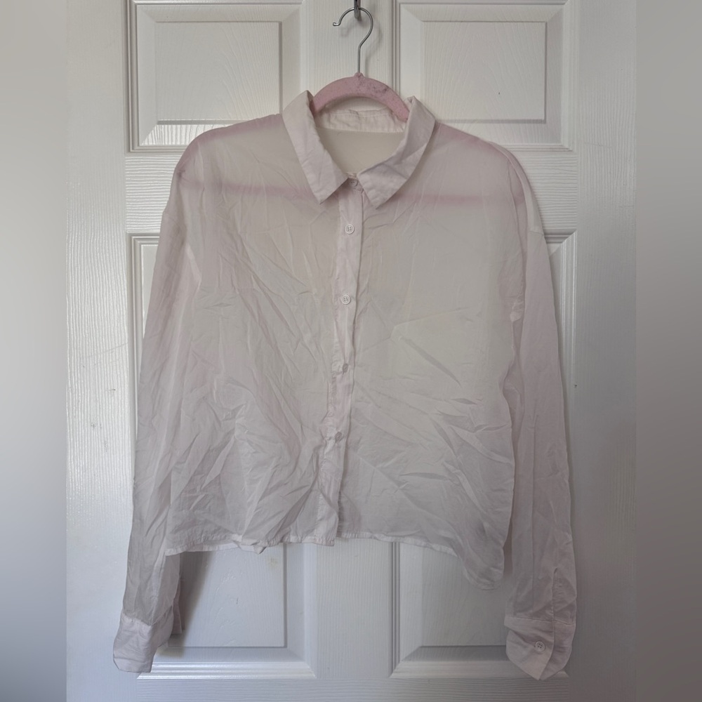 Dazy Sheer White Blouse